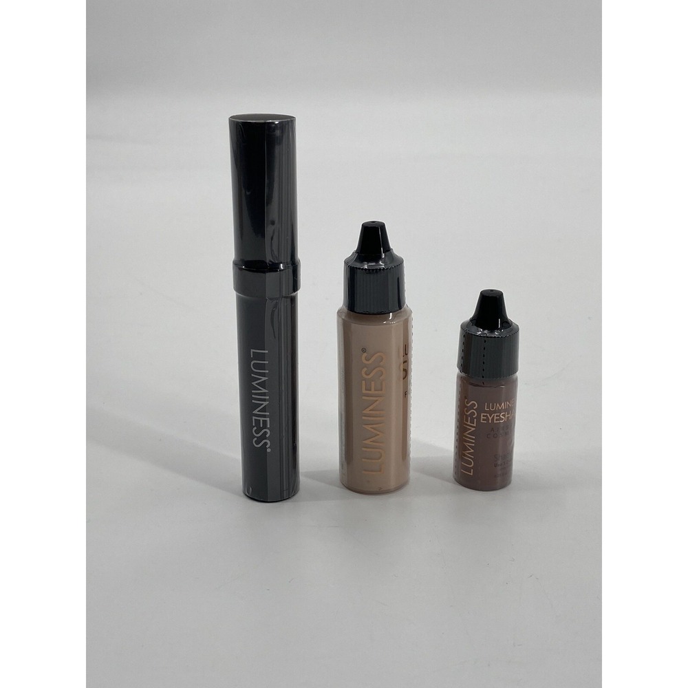 Lot of 3 Luminess Air‎ Airbrush Foundation/Eyeshadow & 1 Black Lashes Mascara